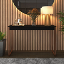 Ver imagem 1 de Aparador Industrial para Sala Midas 90x30cm Preto com Cobre - Cantinho do Café