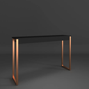 Ver imagem 6 de Aparador Industrial para Sala Midas 90x30cm Preto com Cobre - Cantinho do Café