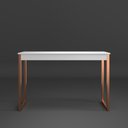 Ver imagem 1 de Aparador Industrial para Sala Midas 90x30cm Branco com Cobre - Cantinho do Café