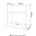Ver imagem 4 de Suporte Micro-ondas Forno Armário Aéreo 60cm 1 Prateleira Aura M24 Preto - Mpozenato