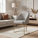 Ver imagem 4 de Cadeira Poltrona Estofada Decorativa Lua Premium Cinza