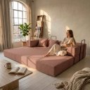 Ver imagem 3 de Sofá Cama 3 Lugares na Caixa 190 cm Capri Bouclê B05 - D'Rossi