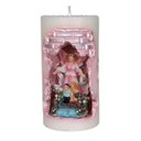 Ver imagem 1 de Anjo Da Guarda na Vela Gruta Cor: Branco com Rosa