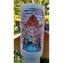 Anjo Da Guarda na Vela Gruta Cor: Branco com Rosa - 2