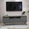 Rack para Tv com Prateleira 150cm Retro Mdf Grafite Dallas - On Móveis - 3