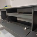 Ver imagem 5 de Rack para Tv com Prateleira 150cm Retro Mdf Grafite Dallas - On Móveis