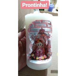 Anjinho na Vela Gruta Cor: Branco com Rosa - 2