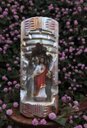 Ver imagem 2 de Sagrado Coração de Jesus na Vela Gruta cor: Vermelho e Dourado