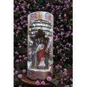 Ver imagem 2 de Sagrado Coração de Jesus na Vela Gruta cor: Vermelho e Dourado