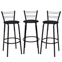 Ver imagem 1 de Kit 3 Banquetas para Balcão Bancada Cozinha Bistrô Ilhas Gourmet Bares Banco Flórida Preta