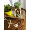 Ver imagem 3 de Santo Antônio na Vela Gruta cor: Verde e Dourado