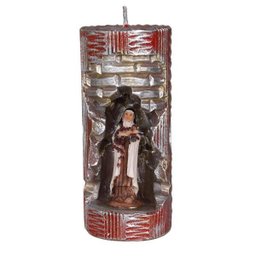 Santa Terezinha na Vela Gruta cor: Vermelha com Dourado - 1
