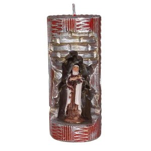 Santa Terezinha na Vela Gruta cor: Vermelha com Dourado