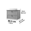 Ver imagem 4 de Balcão P/ Banheiro Suspenso Sense 1 Gaveta e 1 Porta Basculante C/cuba 80cm Capuccino - Mgm