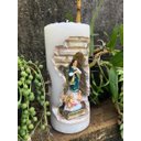 Ver imagem 2 de N.Sra Da Imaculada Conceição Na Vela Gruta Cor: Branco Com Dourado