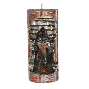Nossa Senhora do Rosário na Velas Gruta cor: Vermelho com Dourado