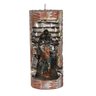 Nossa Senhora do Rosário na Velas Gruta cor: Vermelho com Dourado - 1
