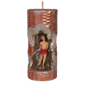 São Sebastião na Vela Gruta cor: Vemelho com Dourado