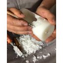 Ver imagem 2 de Santa Luzia na Vela Gruta cor: Vermelho e Dourado