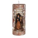 Ver imagem 1 de Santa Clara na Vela Gruta Cor: Vermelho e Dourado