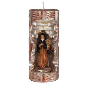 Santa Clara na Vela Gruta Cor: Vermelho e Dourado