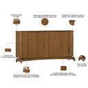 Ver imagem 4 de Aparador Buffet para Sala de Jantar 160cm Verbena N01 Cinamomo - Lyam Decor