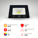 Ver imagem 7 de Refletor Led Holofote 10W Bivolt IP66 Amarelo Prova D'agua