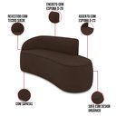Ver imagem 3 de Sofá 2 Lugares Orgânico 140cm Pé Ferro Preto Morgan Suede D03 - D’Rossi