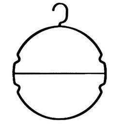 100 Cabides para Biquini Atacado Langerie Preto Redondo 34,5x42cm Cinquetti - 1