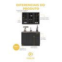 Ver imagem 5 de Armário de Cozinha Modulada Compacta Fidelitá Nara 100% MDF 2 Peças 120cm 6 Portas 2 Gavetas sem