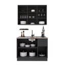 Ver imagem 3 de Armário de Cozinha Modulada Compacta Fidelitá Nara 100% MDF 2 Peças 120cm 6 Portas 2 Gavetas sem