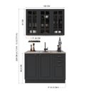 Ver imagem 4 de Armário de Cozinha Modulada Compacta Fidelitá Nara 100% MDF 2 Peças 120cm 6 Portas 2 Gavetas sem