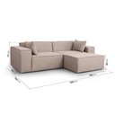 Ver imagem 3 de Conjunto Sofá 260cm e Puff 100cm Baobá CabeCasa MadeiraOriginals Bege Linho Avelã