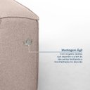 Ver imagem 6 de Conjunto Sofá 260cm e Puff 100cm Baobá CabeCasa MadeiraOriginals Bege Linho Avelã