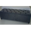 Ver imagem 2 de Bau Recamier 1,40 E Cabeceira Painel 140x50 New Model Cinza Escuro
