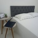 Ver imagem 4 de Bau Recamier 1,40 E Cabeceira Painel 140x50 New Model Cinza Escuro