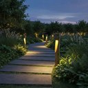 Ver imagem 3 de Kit 3un Balizador em Eucalipto Luminária LED de Jardim 120X Marrom