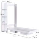 Ver imagem 4 de Cama de Solteiro Articulável Vertical com Estante Branca