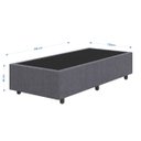 Ver imagem 6 de Base Cama Box Viúva Veludo Cinza Skybox