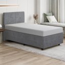 Ver imagem 1 de Base Cama Box Viúva Veludo Cinza Skybox