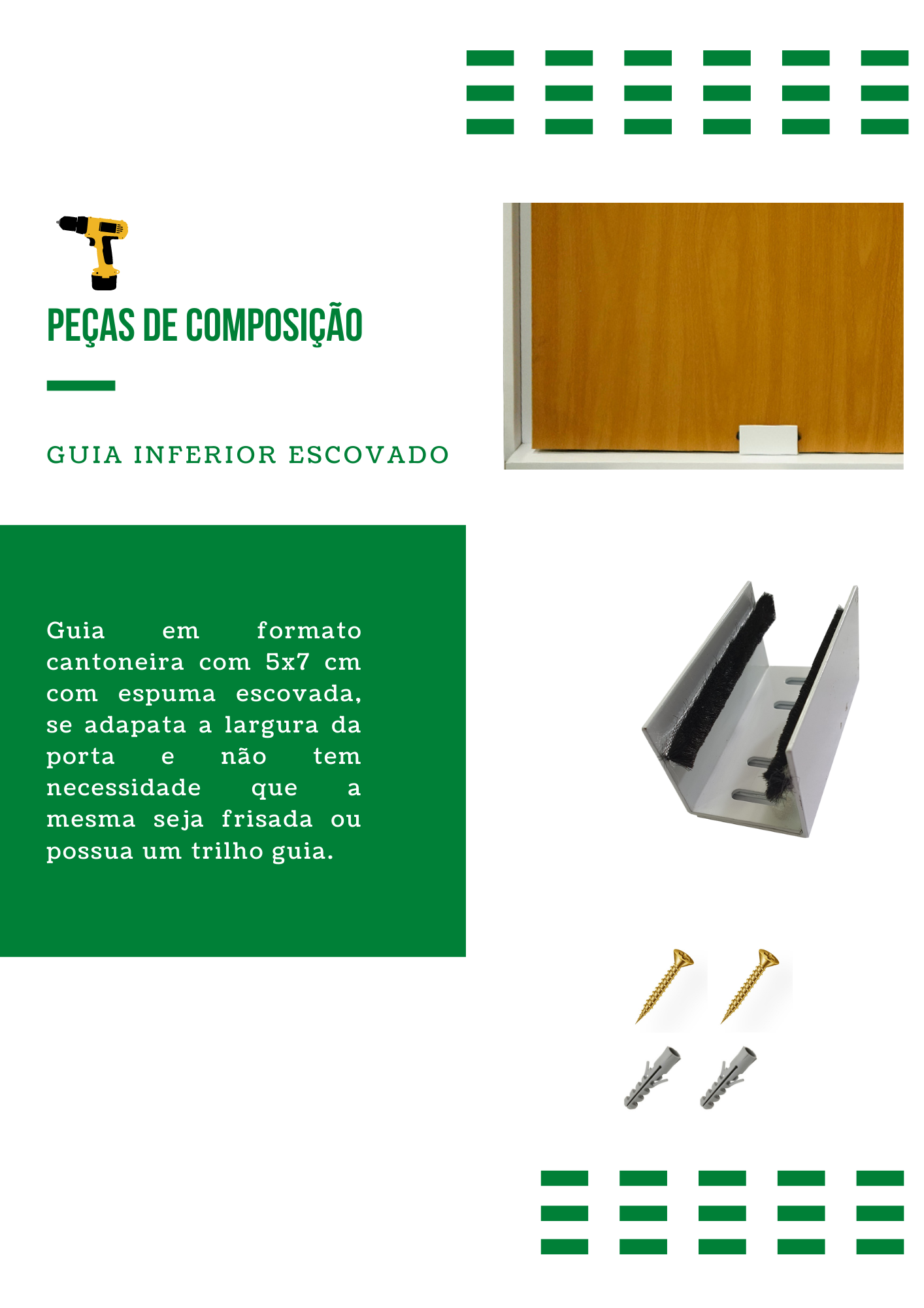 Kit p/ Porta Dupla Celeiro - Trilho Tubular 3,00 M- Branco - Al-Fer - 3