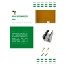 Kit p/ Porta Dupla Celeiro - Trilho Tubular 3,00 M- Branco - Al-Fer - 3