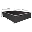 Ver imagem 4 de Base Box Baú para Cama Casal 138x188cm Liz S05 Sintético Cinza - Mpozenato