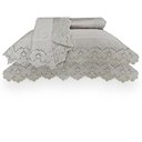 Ver imagem 2 de Jogo de Cama Casal 400 Fios Butterfly - Marken Fassi Bege/cru