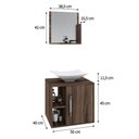 Ver imagem 5 de Conjunto Balcão C-cuba L38 e Espelheira Soft 500 Carvalho Dark C-preto Ônix Nogal