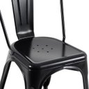 Ver imagem 3 de Kit 10 Cadeiras Tolix Fosca – Aço Industrial Preto, Estilo Retrô para Sala, Cozinha ou Escritório