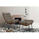 Ver imagem 1 de Poltrona Costela com Puff Adão Preto Madeira Veludo Marrom