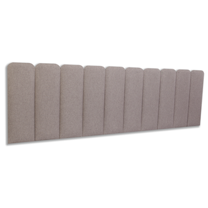 Cabeceira King Linho 200x60 Cama Box Modulada Arredondada Castor