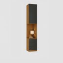 Ver imagem 2 de Armário Modular Mesa de Cabeceira Direita/Esquerda 1 Porta 3 Gavetas 100% MDF Clean Altezza