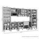 Ver imagem 3 de Cozinha Modulada 8 Peças com 1 Cristaleira 3 Balcões 3 Armários Aéreo e 1 Torre Celeste Bege Cinamomo/Platina